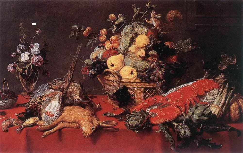 Natura morta con cesto di frutta